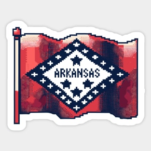 80s Arkansas Flag Sticker